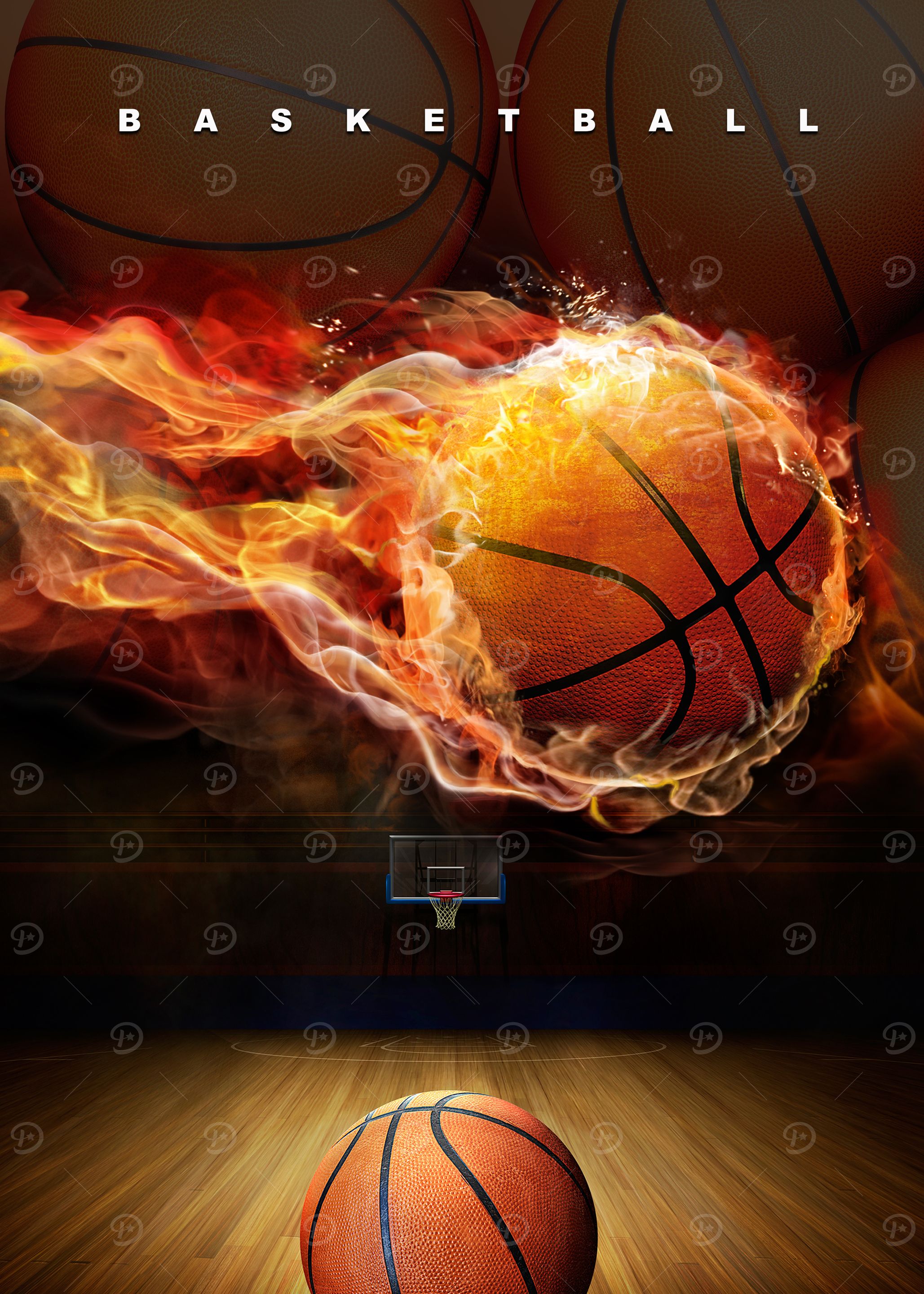 Fiery Basketball