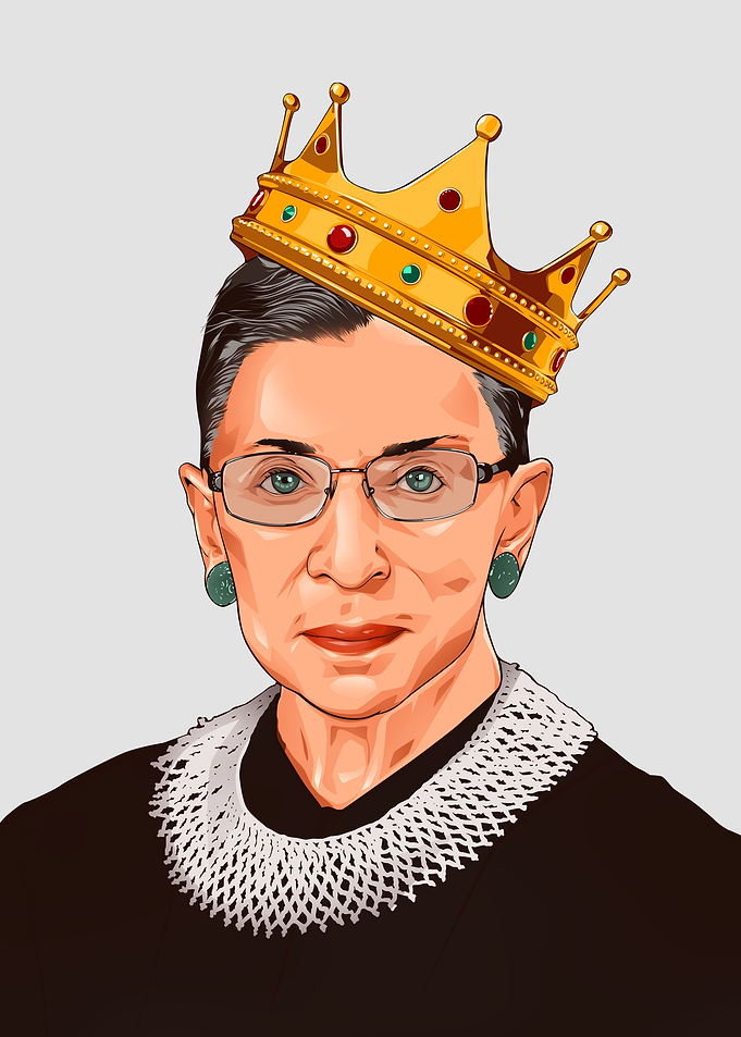 Ruth Bader Ginsburg with Crown
