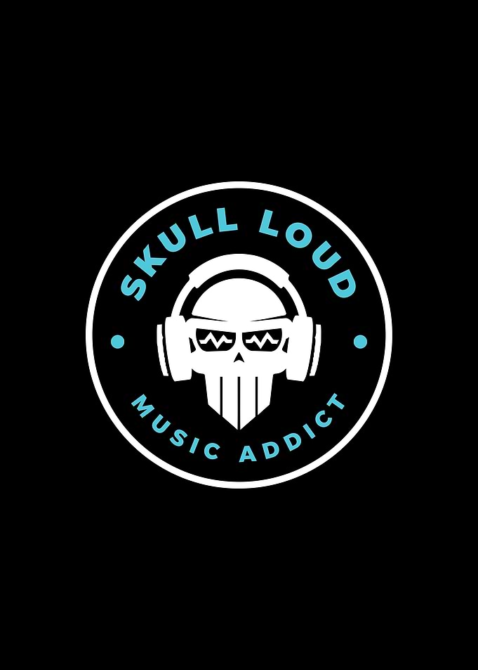 Skull Loud Music Addict Logo