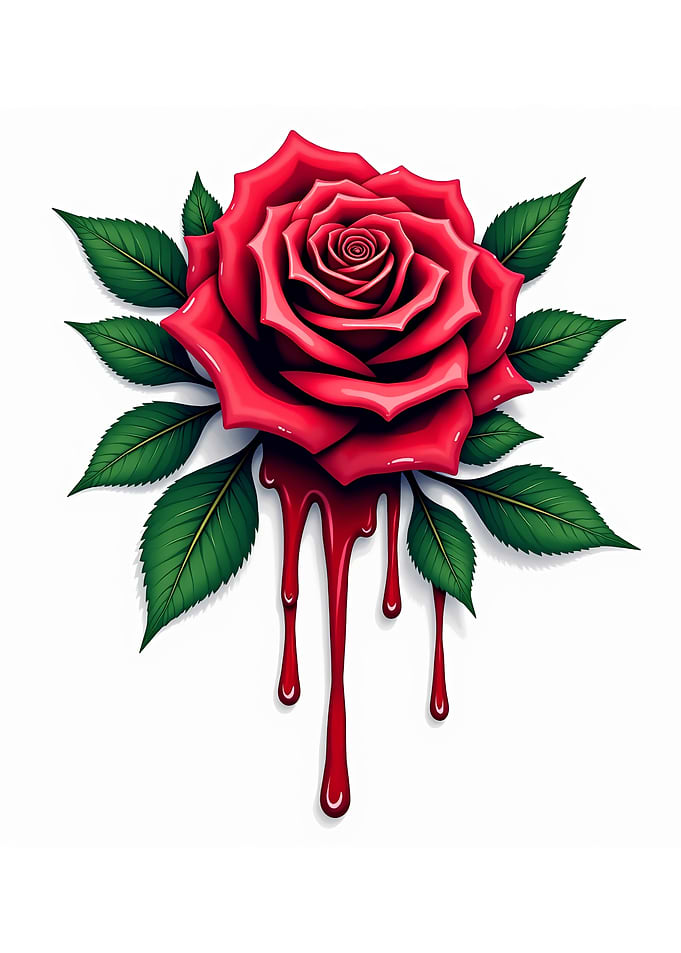 melting red-rose green leaves garden bloom gardener flowers