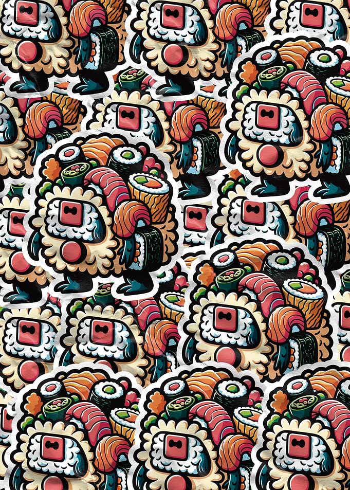 Sushi Monster Sticker Slap