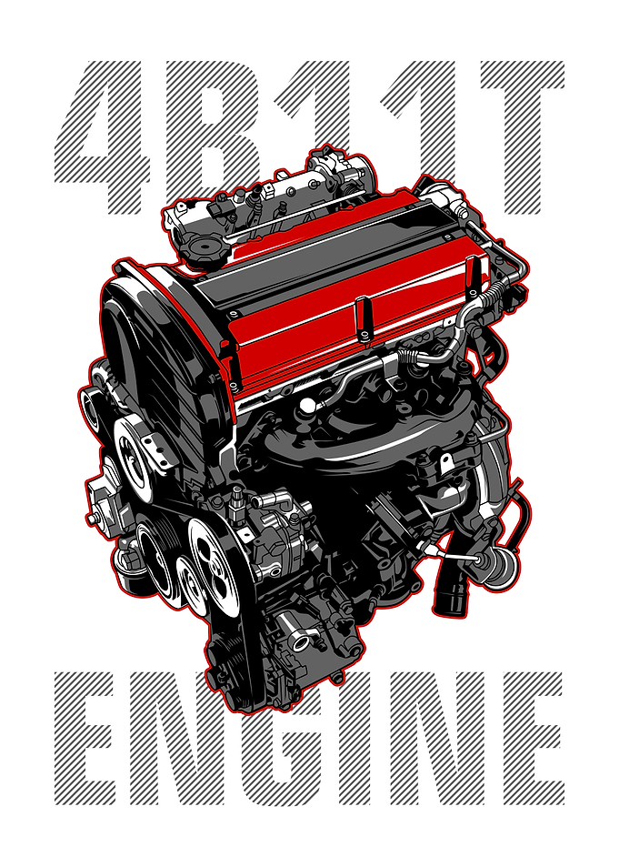 Mitsubishi 4B11T Engine