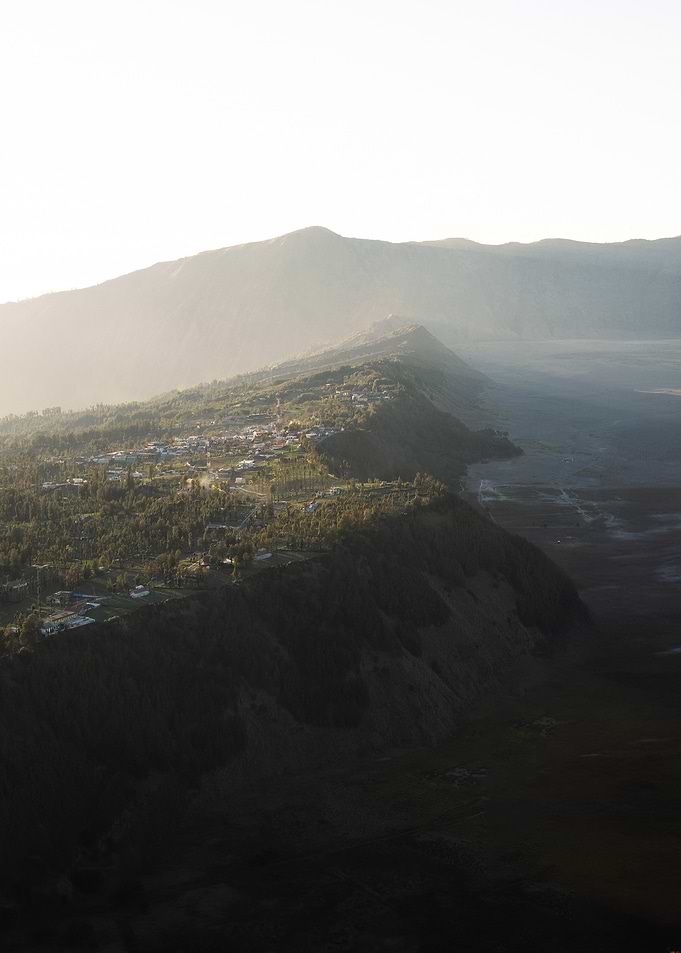 Mountain Village at Dawn - Mt. Bromo