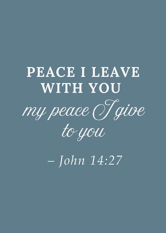 Jesus Christ Quote Bible Verse - Peace I Leave With You