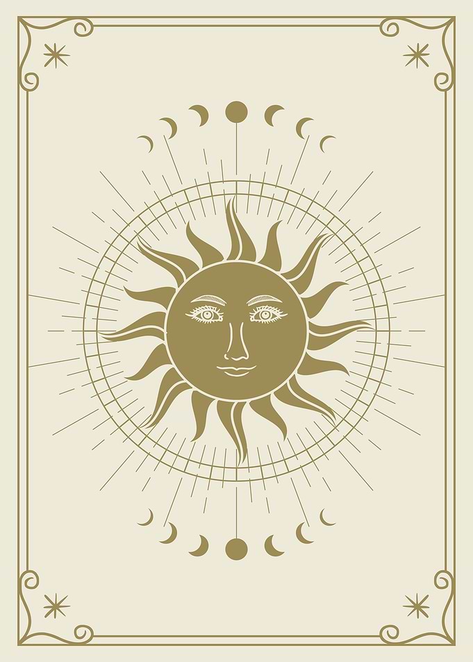 Sun and Moon Celestial Art