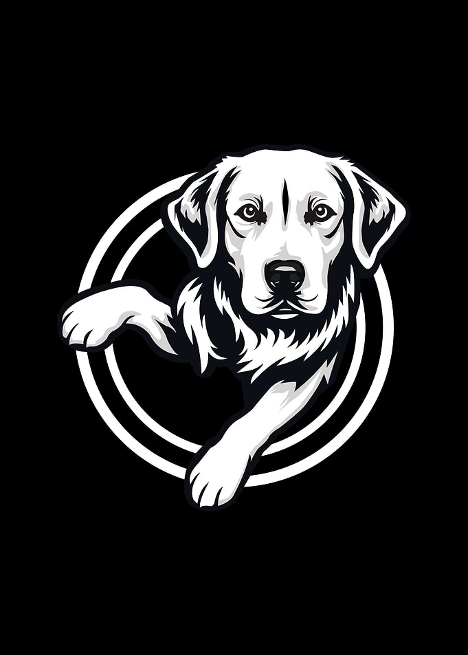 White lablador Logo