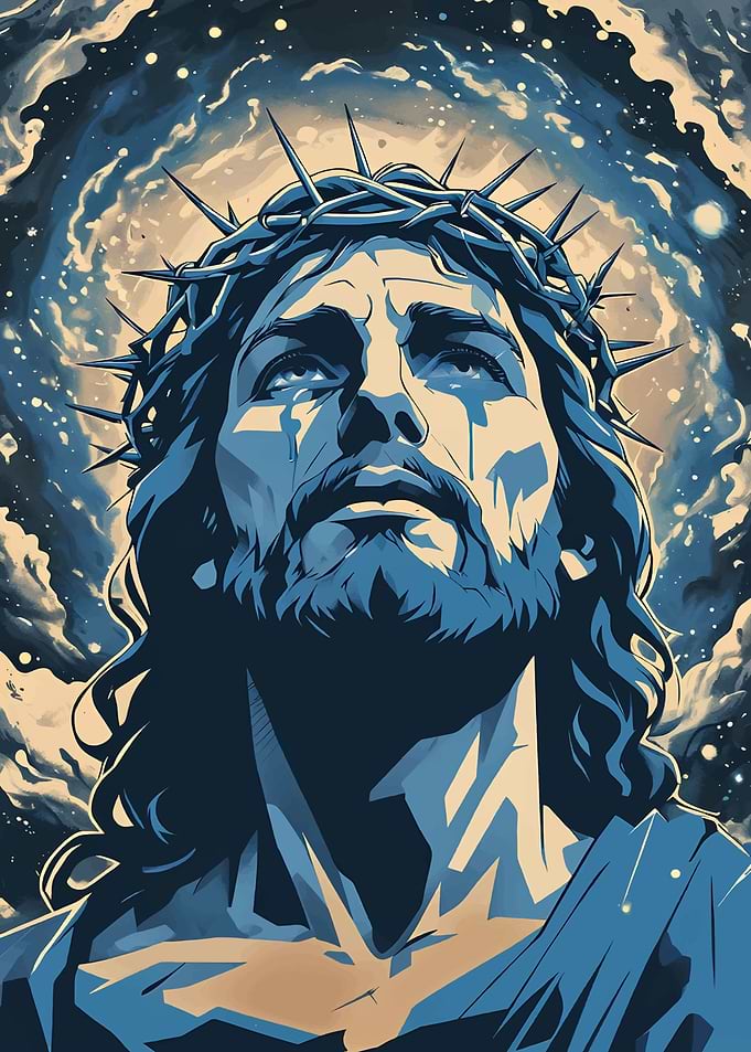 Jesus art Hued Divine