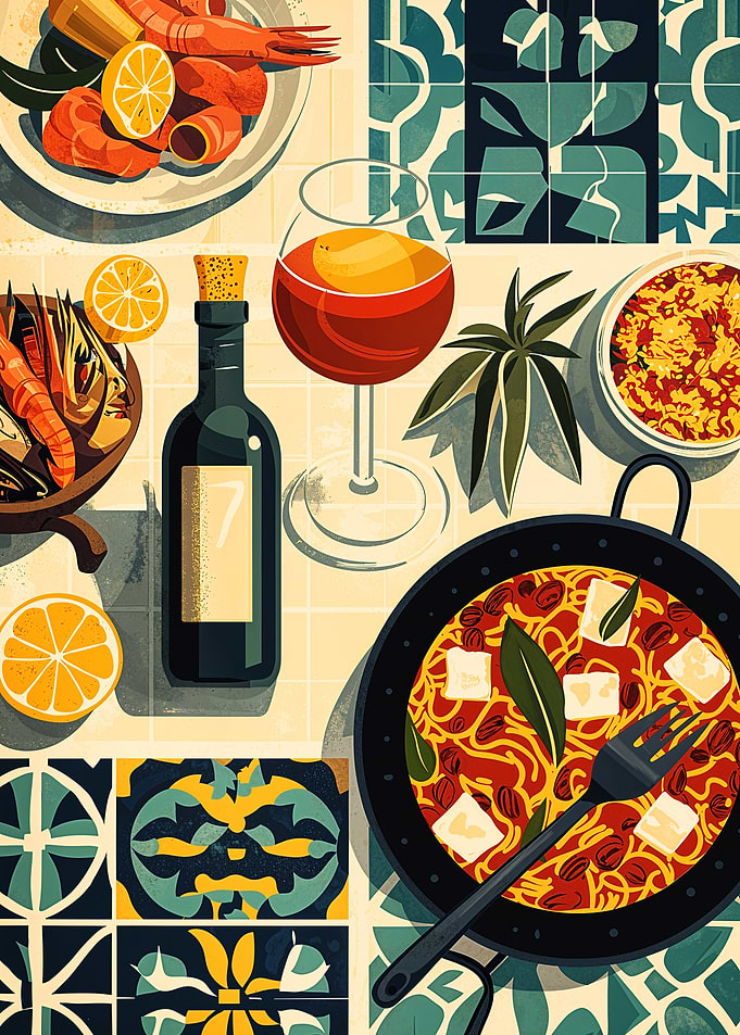 Spanish Food Illustration