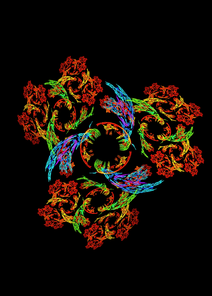Rainbow Floral Vortex