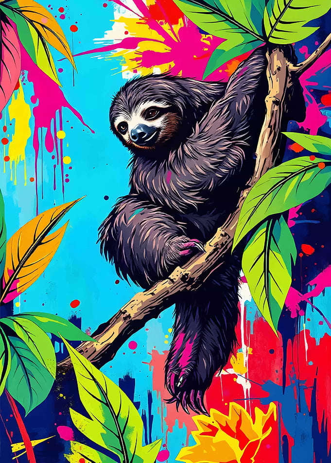 Sloth in Jungle Art