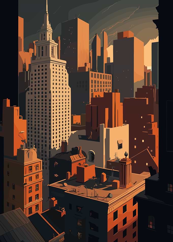 Cityscape at Sunset