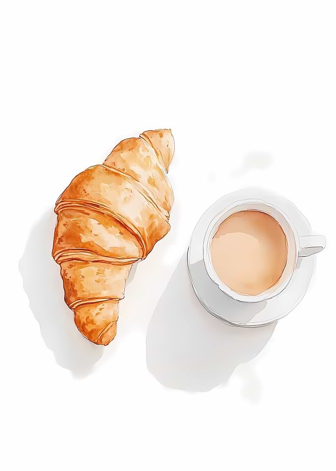 Croissant and Coffee