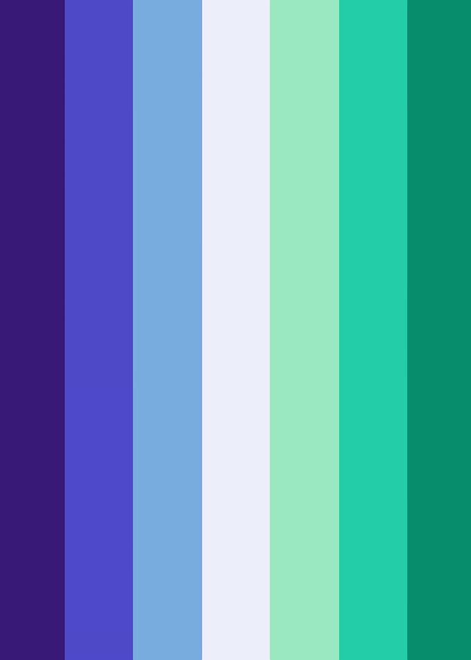 Color Palette: Blue to Green