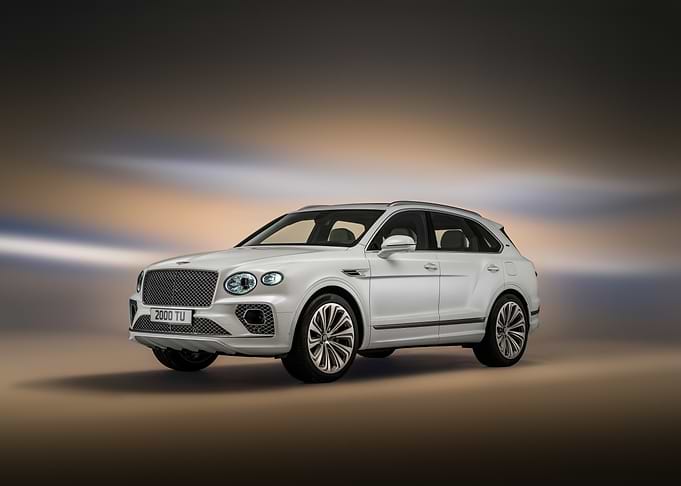 White Bentley Bentayga SUV