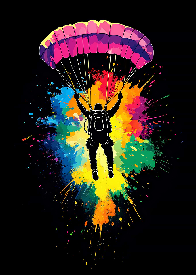 Skydiving Silhouette