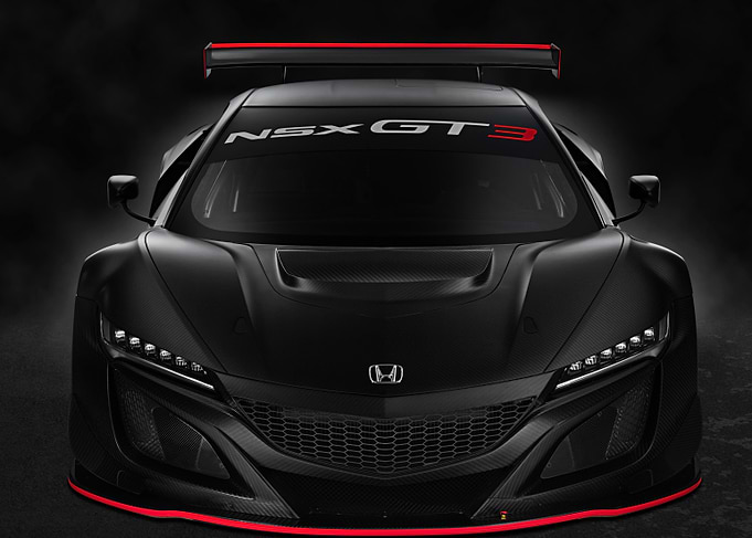 Black Honda NSX GT3 Race Car