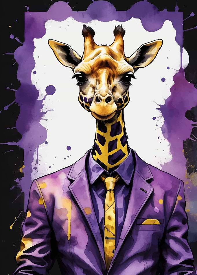 Giraffe in Suit