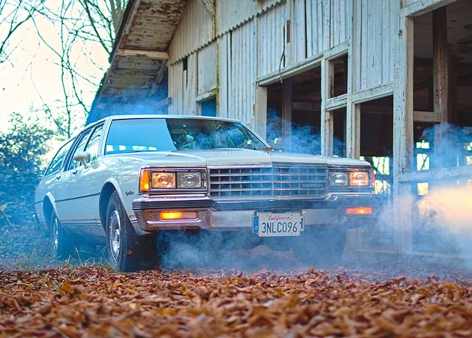 Classic Car with Smoke