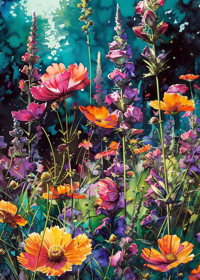 Watercolor Wildflowers