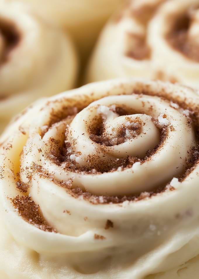 Close-up Cinnamon Roll