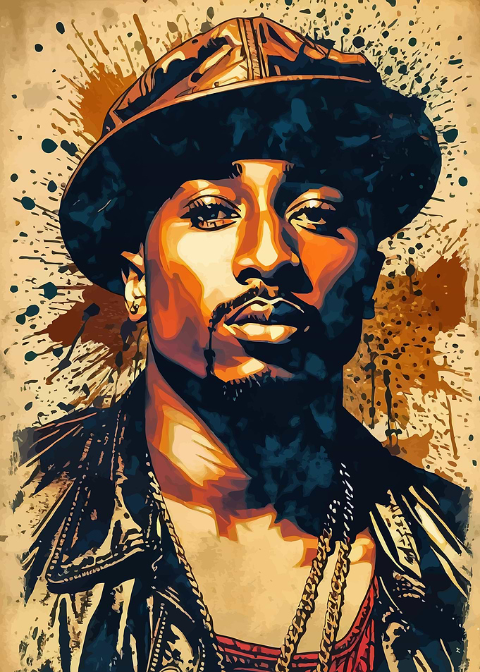 Tupac Shakur 2Pac Portrait