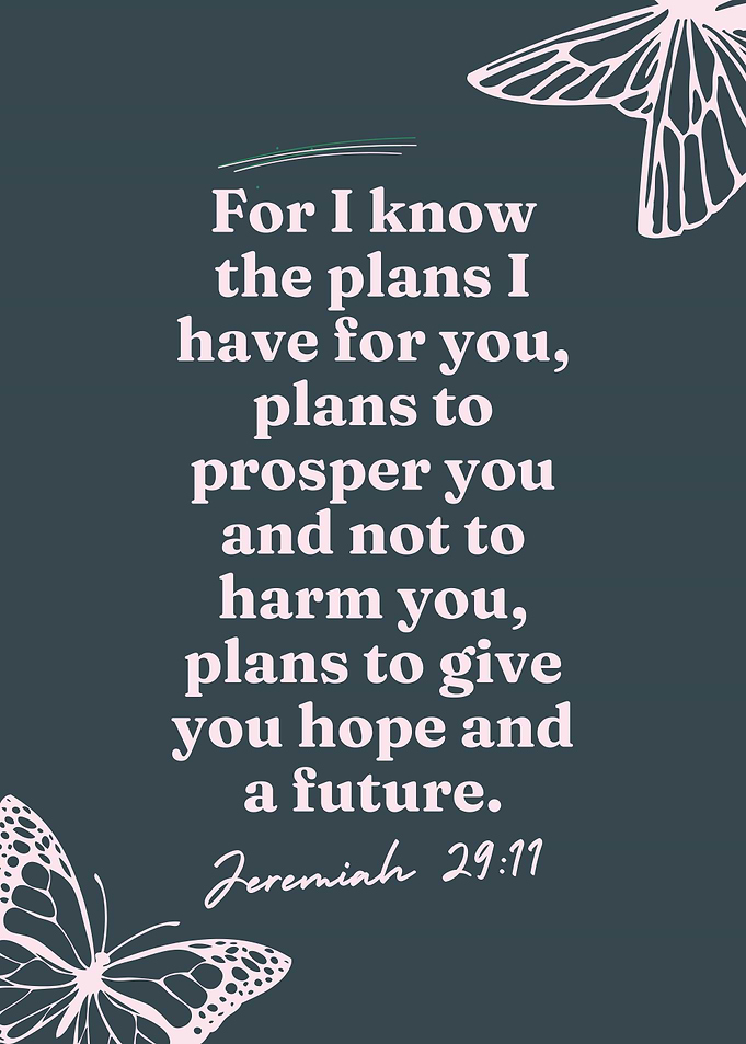 Gods plan Jeremiah 29:11 Quote