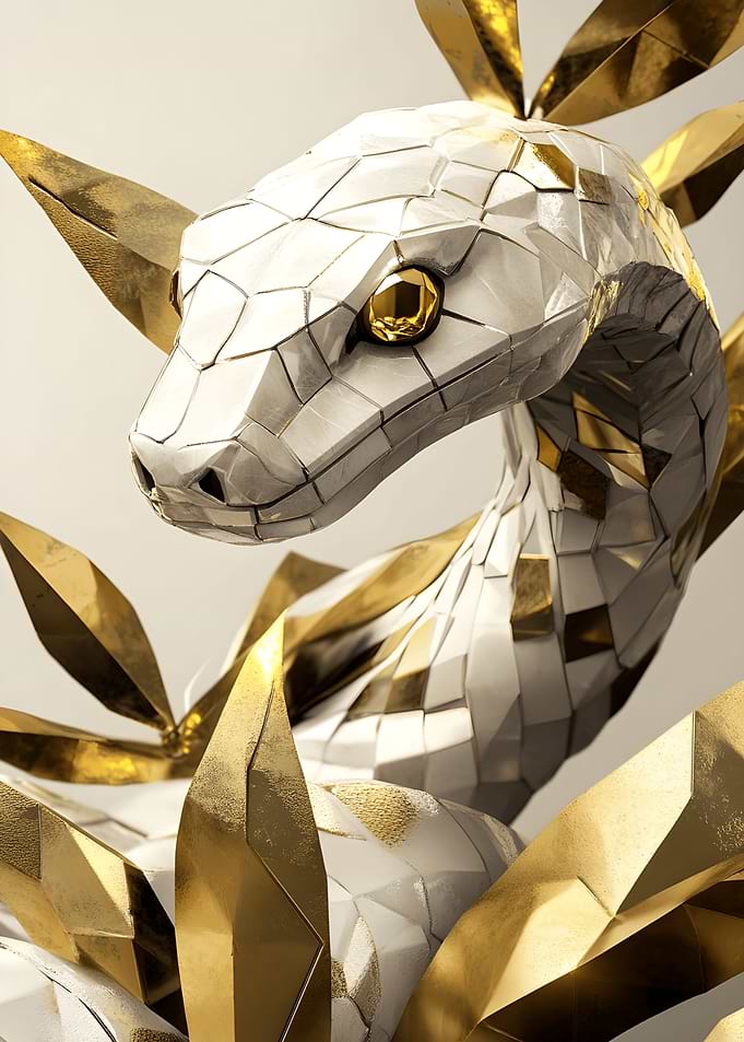 Gold and White Snake