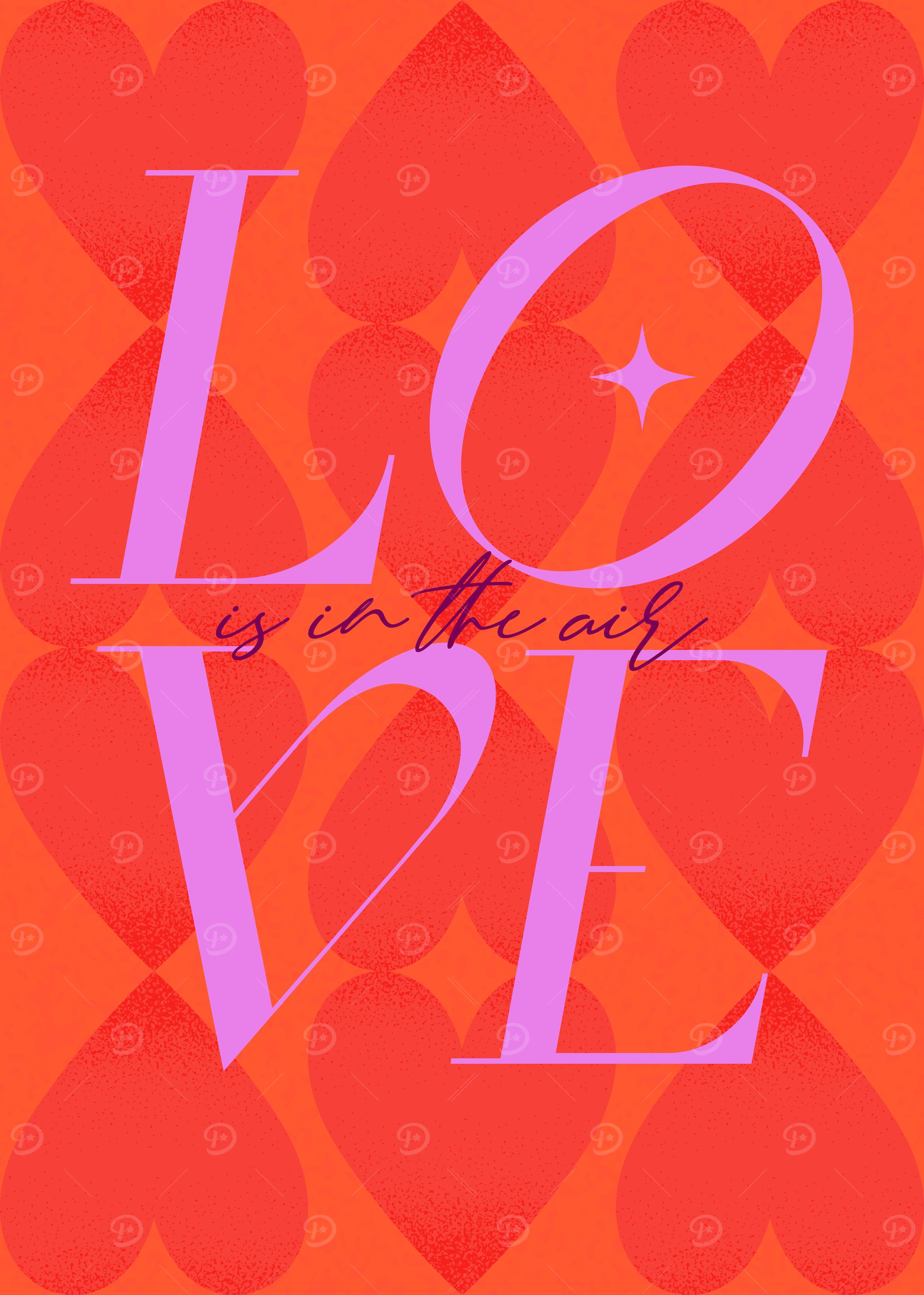 Love is in the Air Romantic Poster