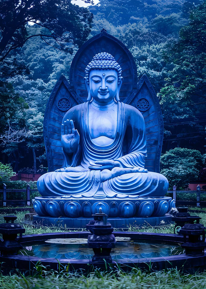 Blue Buddha Statue