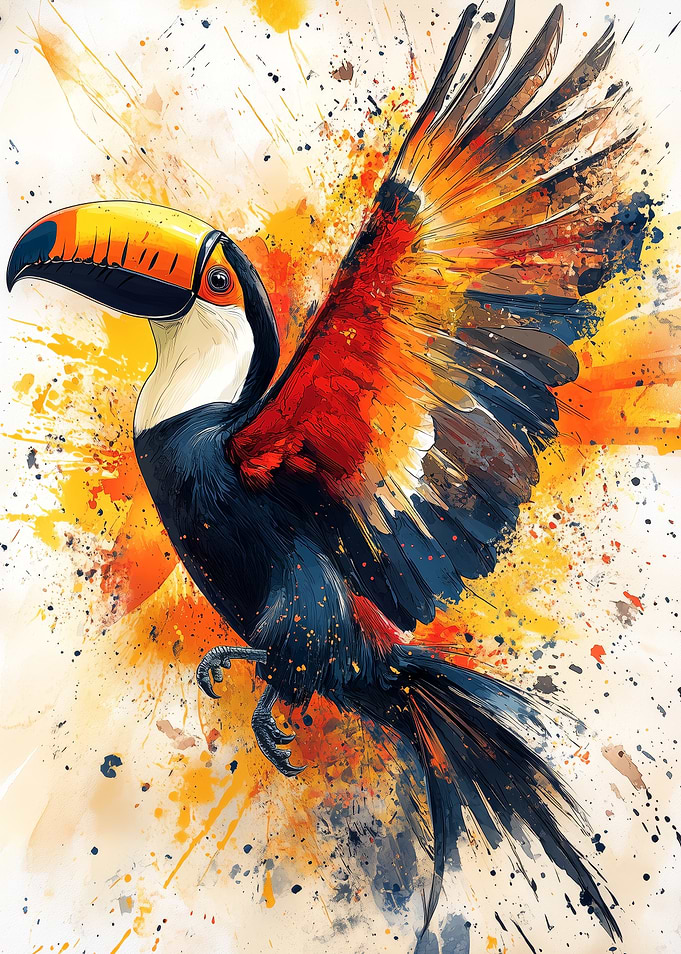Toucan in Flight