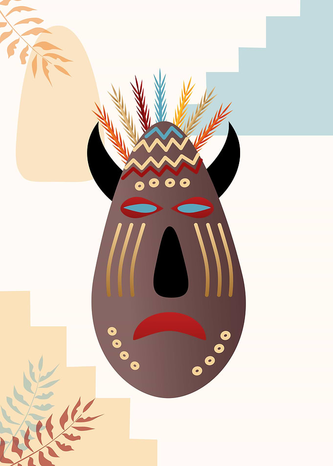 Tribal Mask Art Print