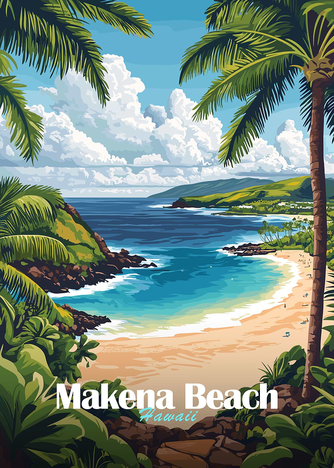 Makena Beach Hawaii Poster