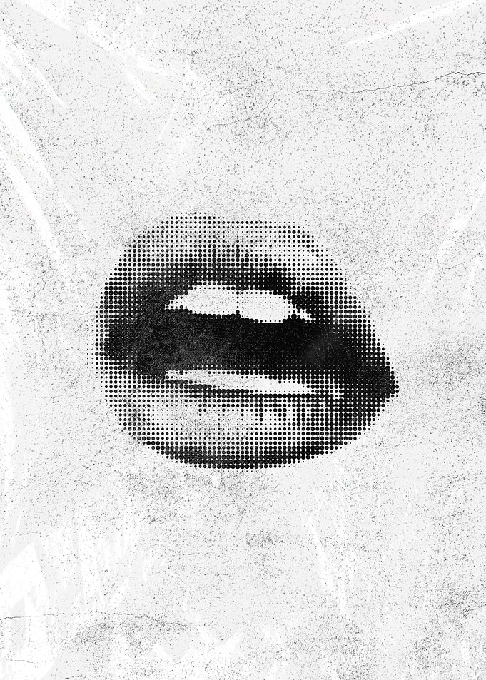 Grunge Lips Collection - Bold, Edgy Art Designs
