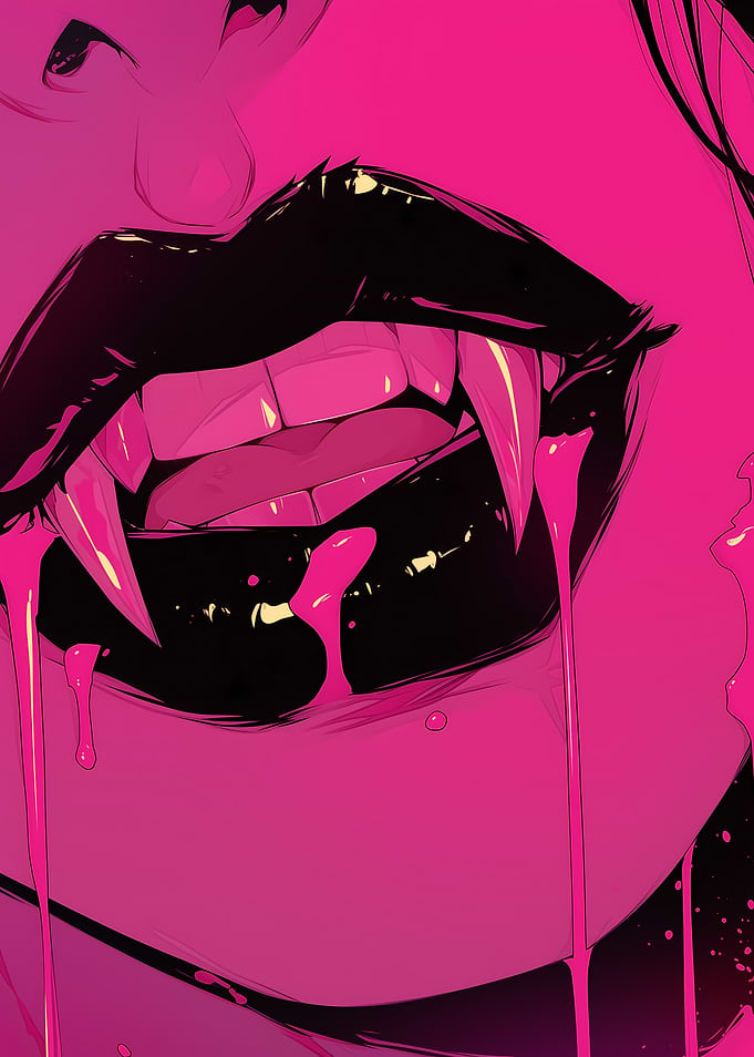 Vampire Fangs and Blood