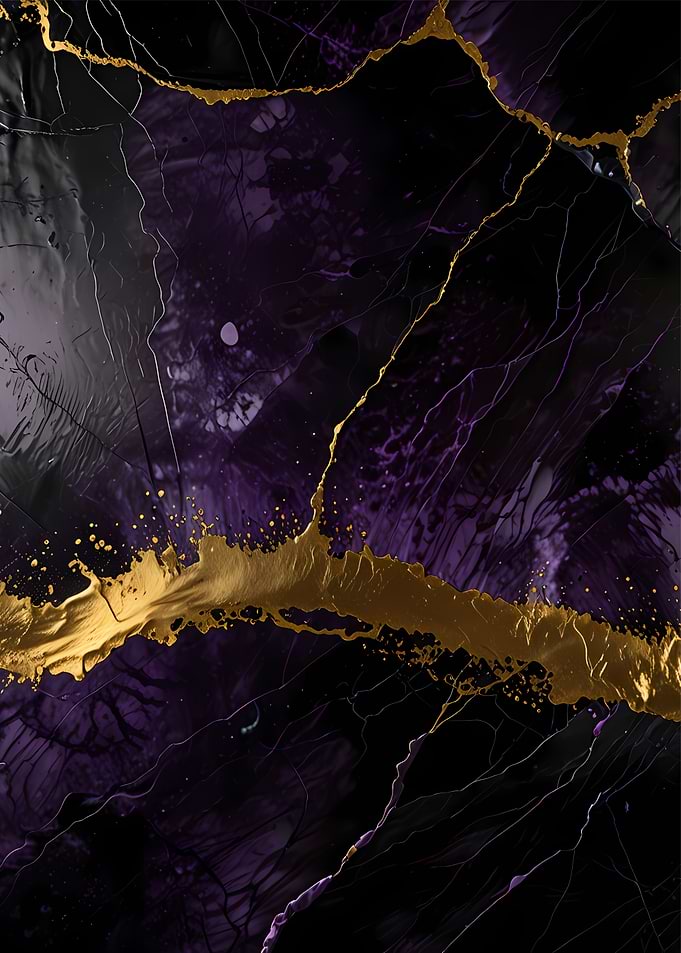 Abstract texture amethyst sone with Gold