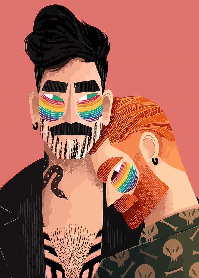 Rainbow Couple Portrait