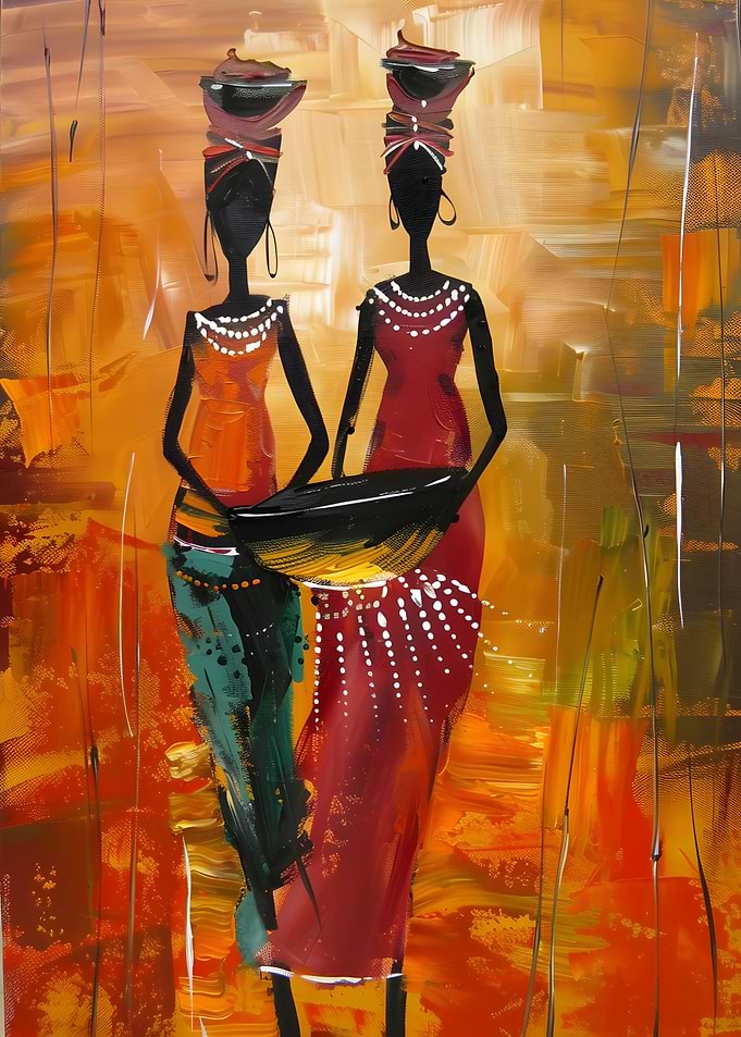 African Women Painting