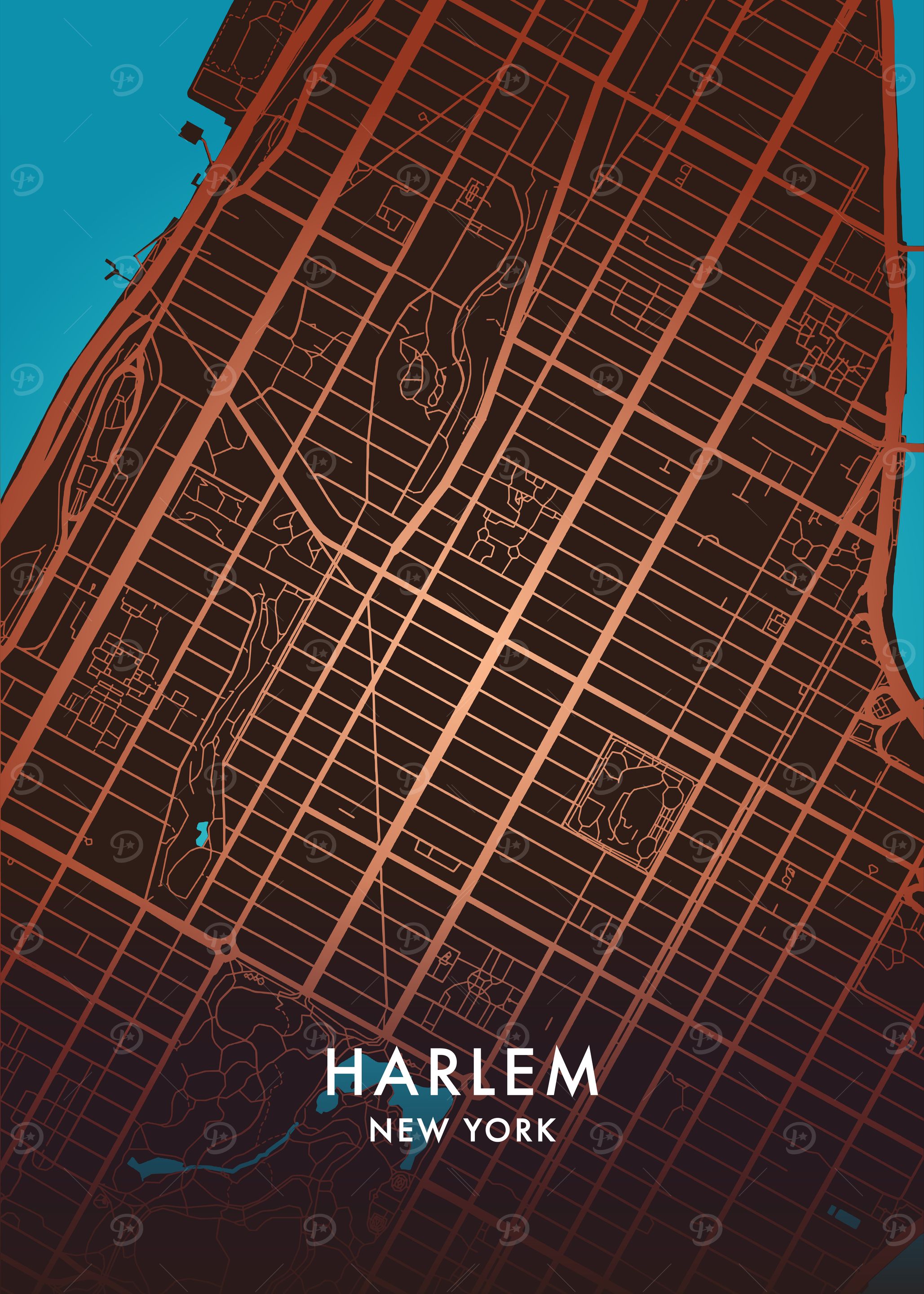 Harlem, New York City Map