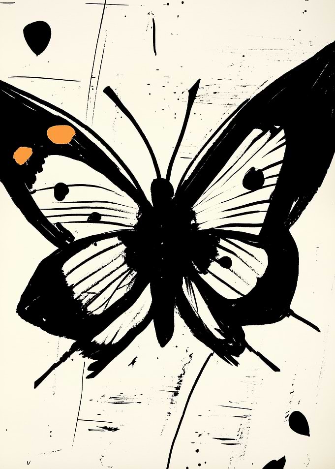Black and White Butterfly