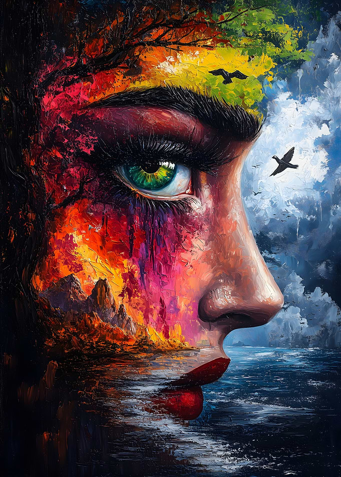 Woman with Landscape Eye