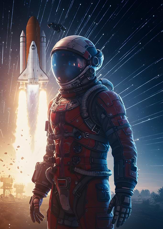 Astronaut Rocket Launch
