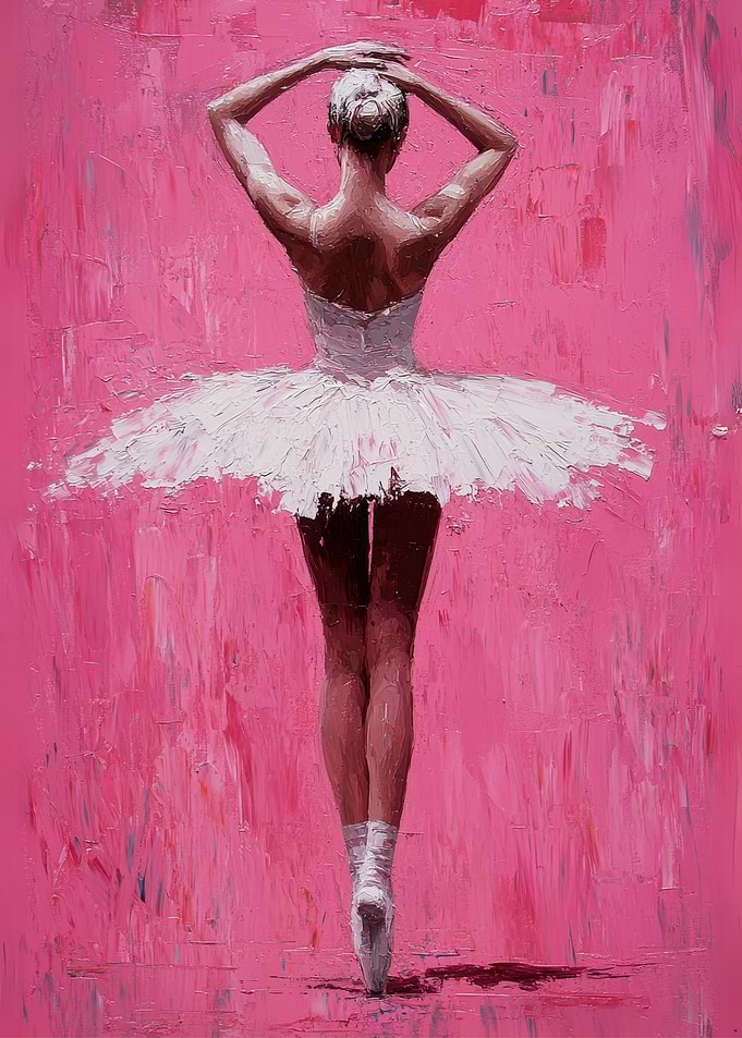 Ballet Dancer in Pink | Expressive Ballerina Painting