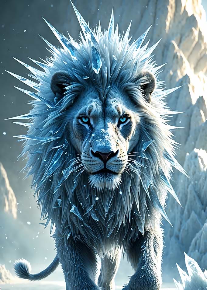 Elemental Ice Lion