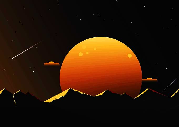 Sunset Mountain Landscape