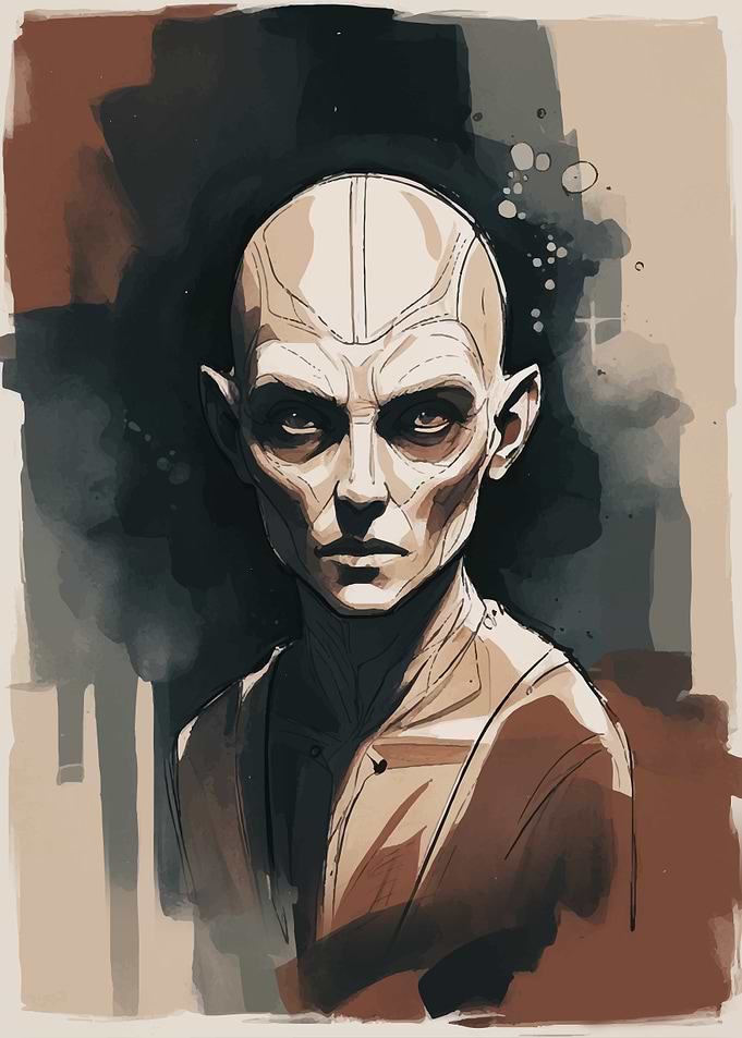 Bald Humanoid Portrait
