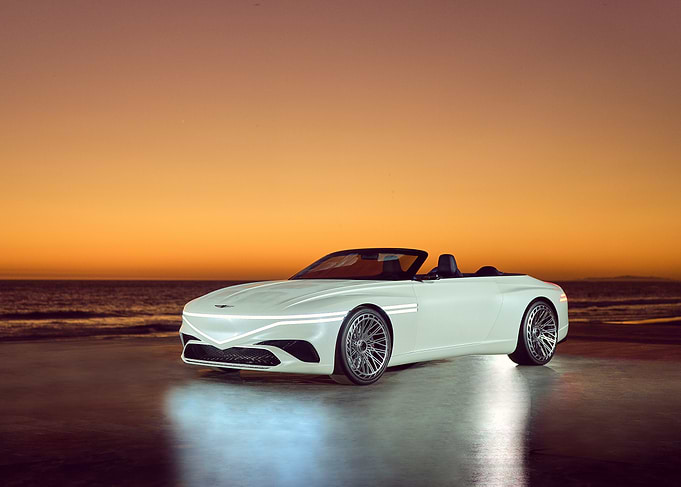 White Convertible Sports Car