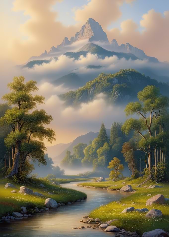 Mountain River Landscape