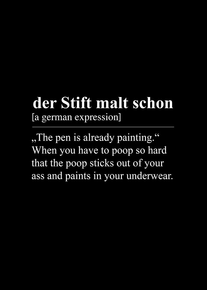 German Expression: Der Stift Malt Schon