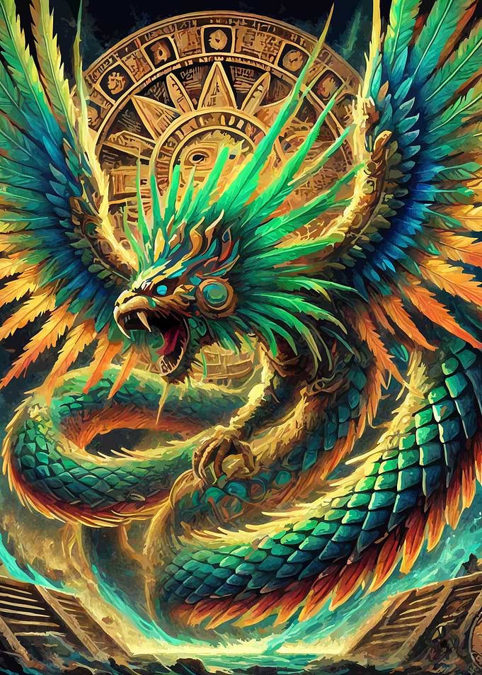 Quetzalcoatl Aztec Serpent God
