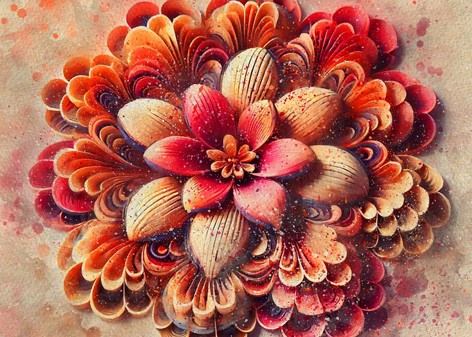 Watercolor Flower Abstract Art